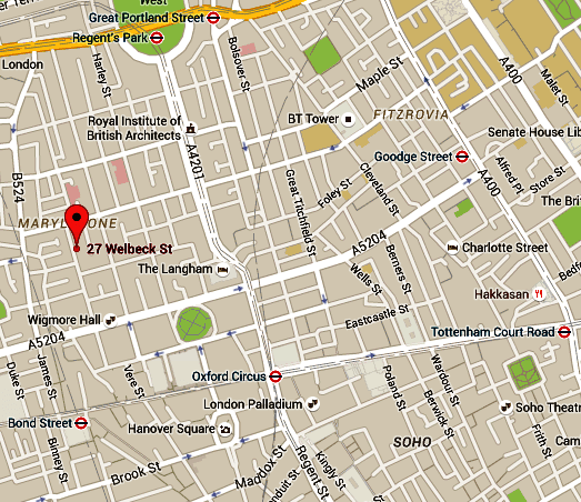 27 Welbeck Street Map
