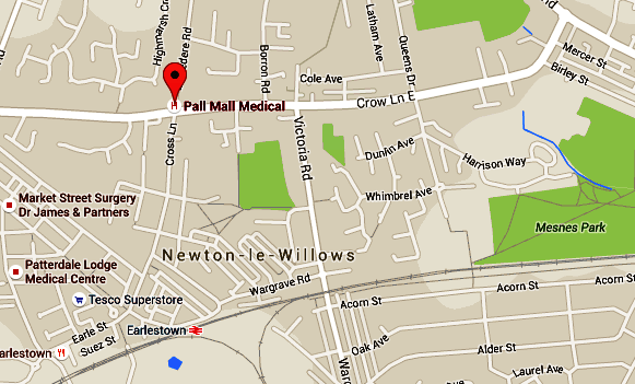 Newton Le Willows Map